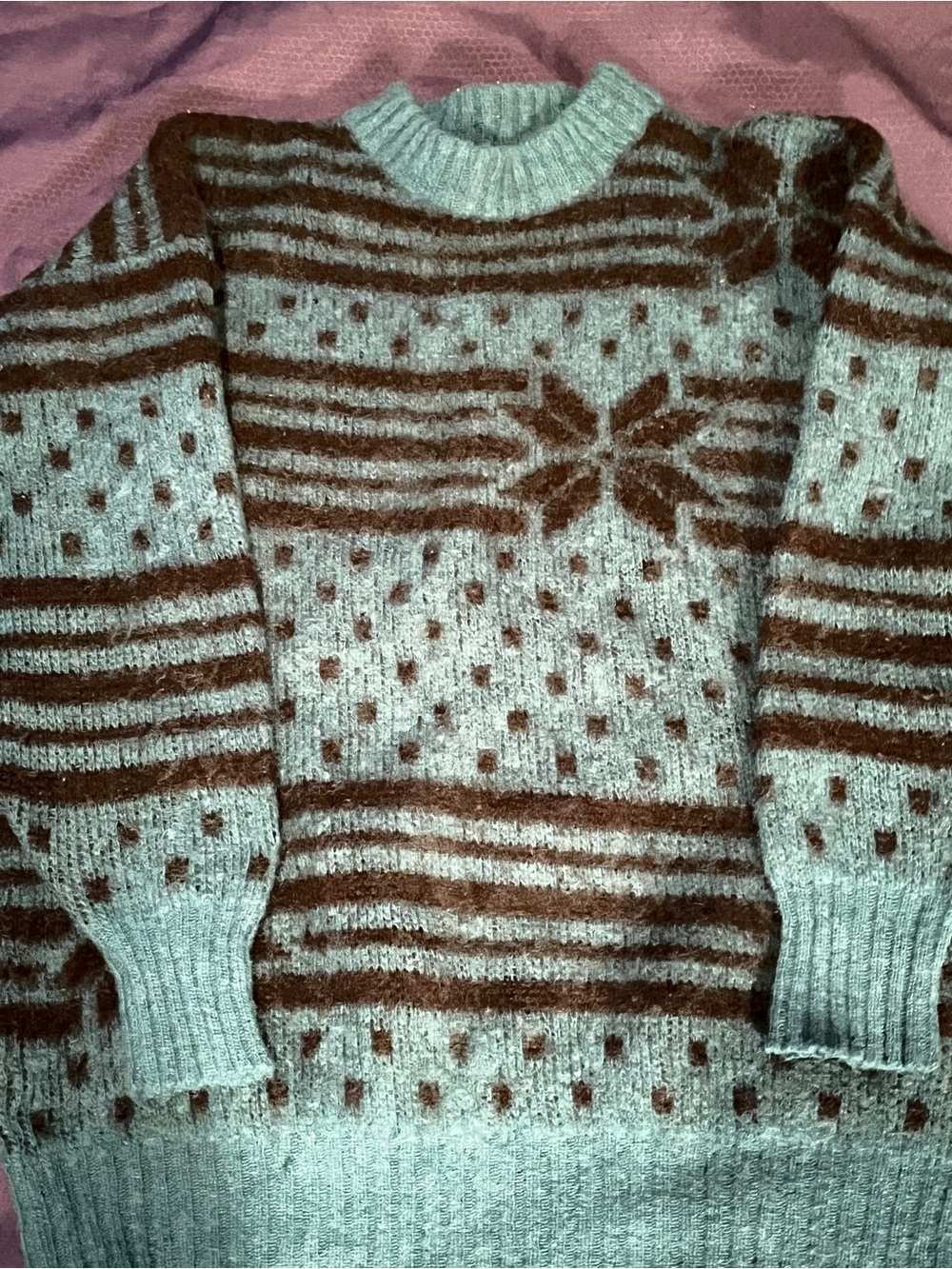 Vintage Ice-Knit
Icelandic Wool Sweater